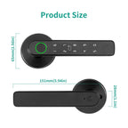 Tuya 5-in-1 Door Lock Smart Home Products Fingerprint Locks Remote Control App Unlock Support Password IC Card Key Unlock