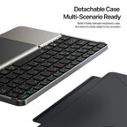 New Multifunctional Model Foldable Bluetooth 5.0 Keyboard with Touchpad & Phone Holder For Phones Tablets PC