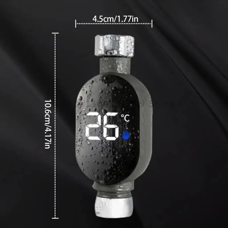 Black Bathroom Led Display 0℃~99℃ Home Water Shower Thermometer Water Accurate Temperature Measurement Meter Bathroom