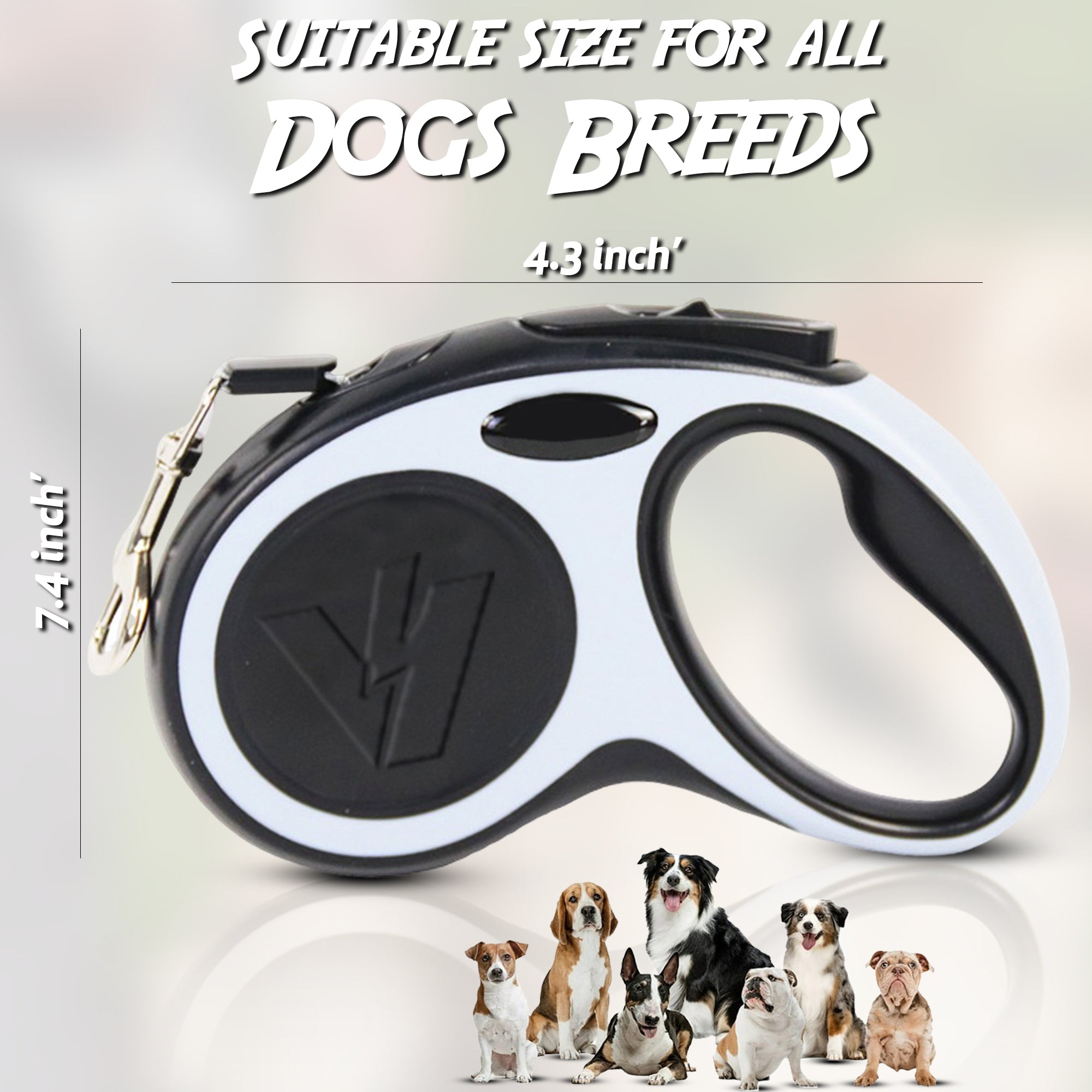 Retractable Dog Leash 26 FT, Heavy Duty Dog Leash for Dogs 50-110 lbs, Heavy Dut